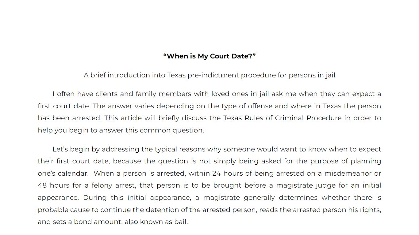 “When is My Court Date?” - StangoLaw